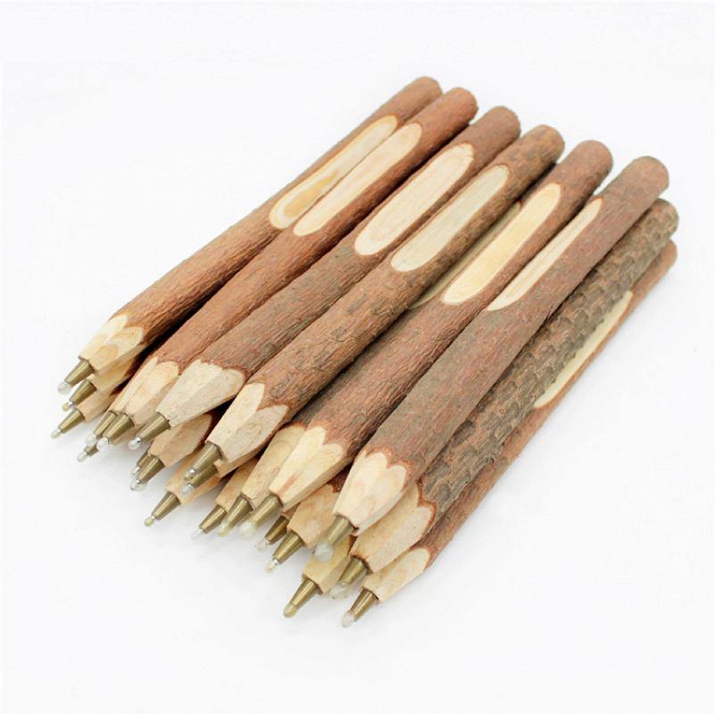 Natural Wood Twig Pen -Pack of 10 - Ecoday