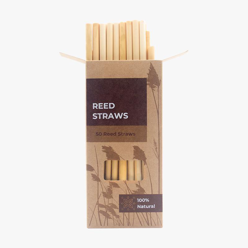 Natural Reed Straws - Pack of 50 - Ecoday