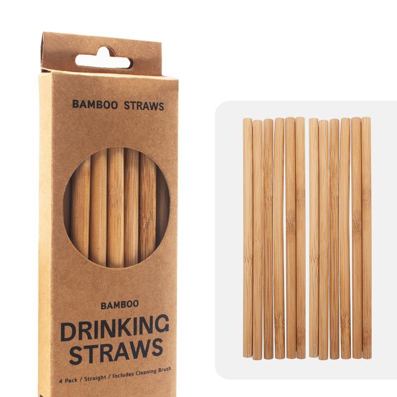 Reusable Bamboo Straws - Pack of 12 - Ecoday