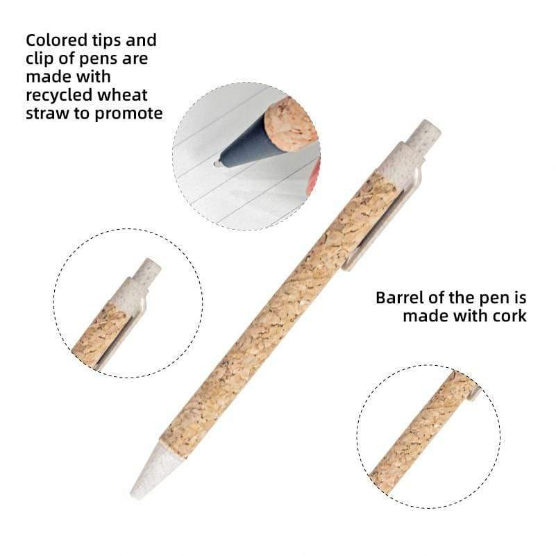 Recycled Cork Barrel Pen - Pack of 12 - Ecoday