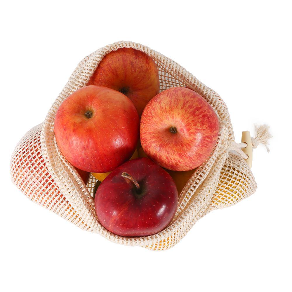 Organic Cotton Mesh Produce Bag - 3 pack (S/M/L) - Ecoday