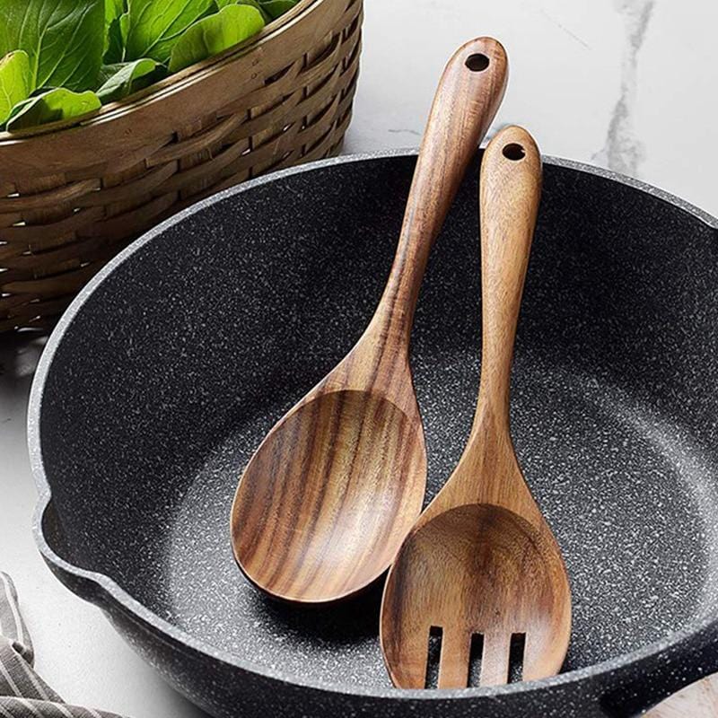 Acacia Wood Salad Servers Set of 2