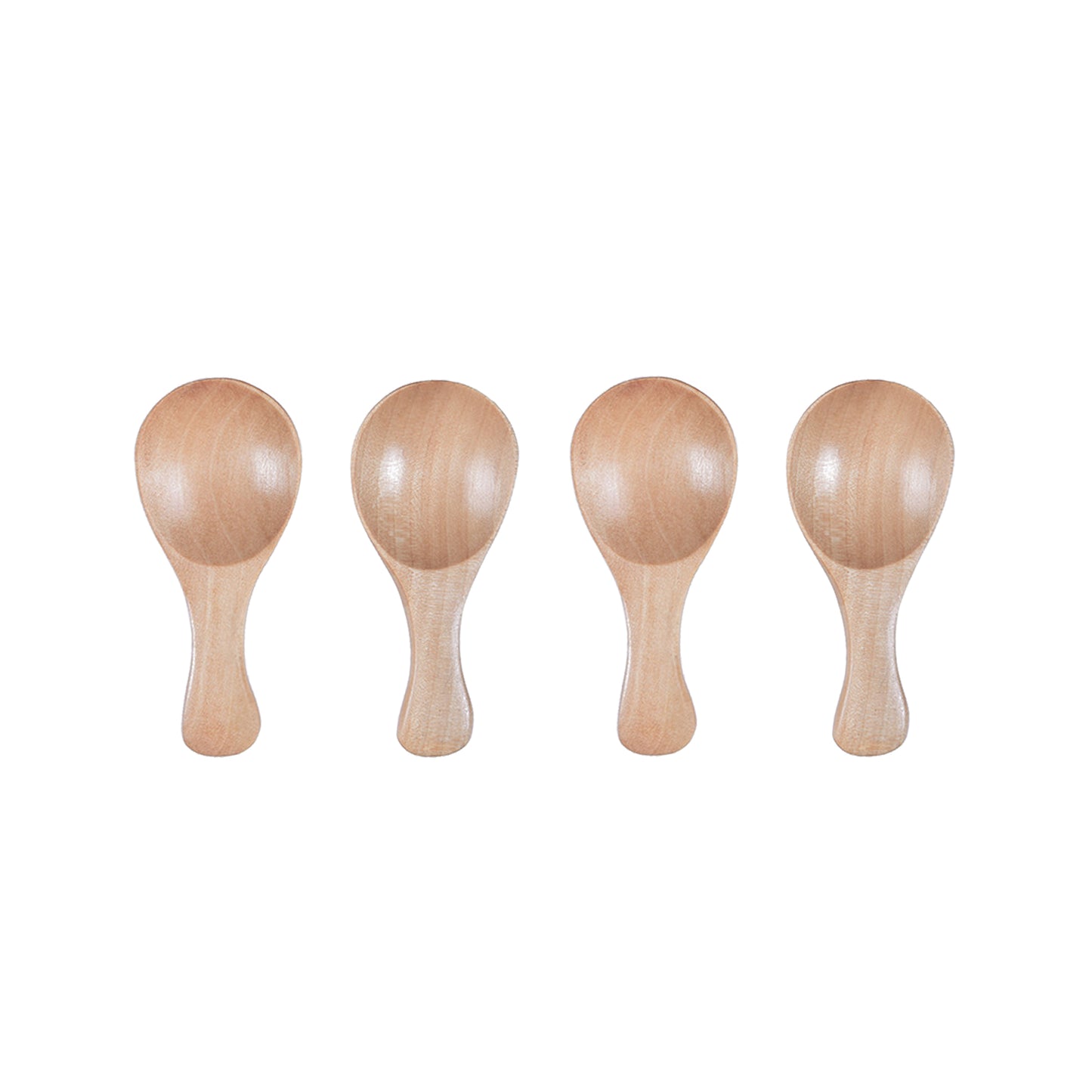 Mini Wooden Condiment Spoons - Pack of 4