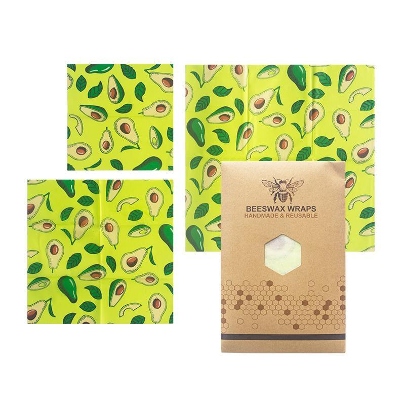 Reusable Beeswax Food Wraps - Pack of 3 (S/M/L) - Ecoday