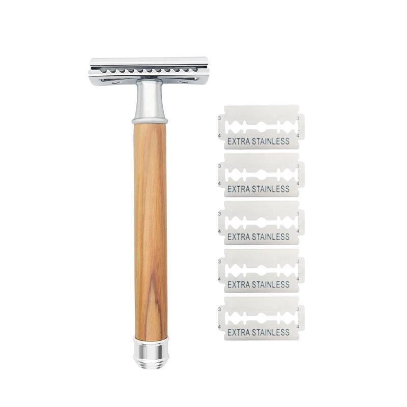 Natural Wood/Bamboo Shaver with Replacement Blades - Ecoday