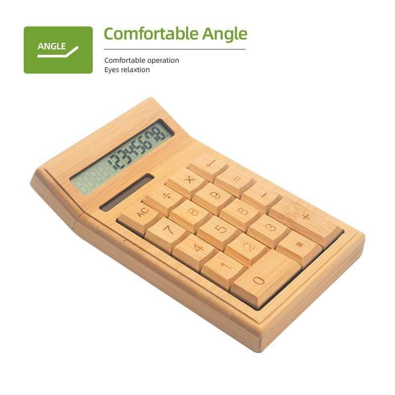 Dual-Power Bamboo Calculator - Ecoday