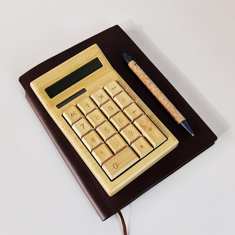Dual-Power Bamboo Calculator - Ecoday