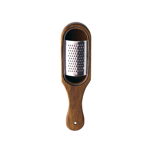 Grater with Removable Acacia Wood Collector