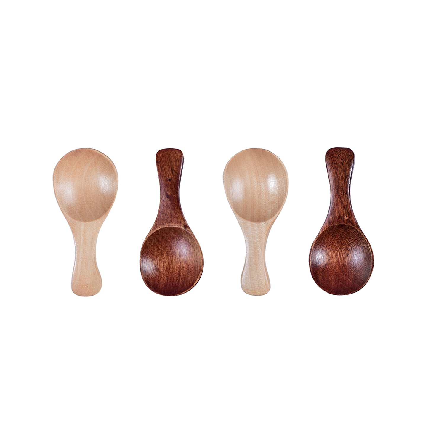 Mini Wooden Condiment Spoons - Pack of 4