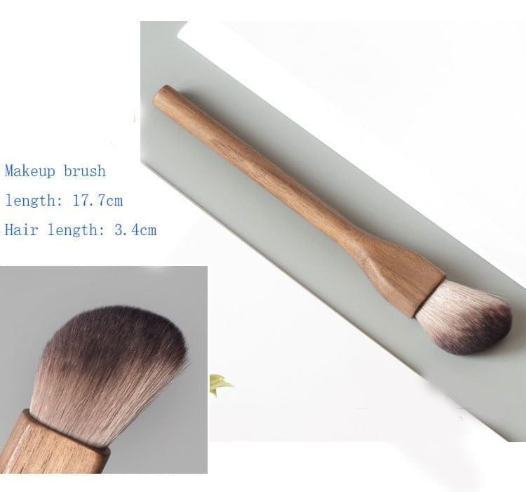 Makeup Brush with Wood Handle