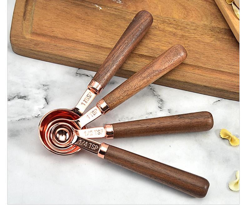 Copper Plated Measuring Cups and Spoons