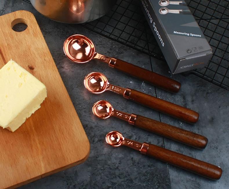 Copper Plated Measuring Cups and Spoons