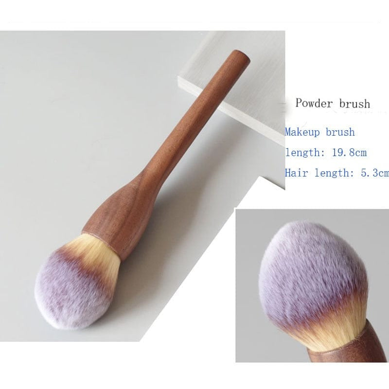 Makeup Brush with Wood Handle