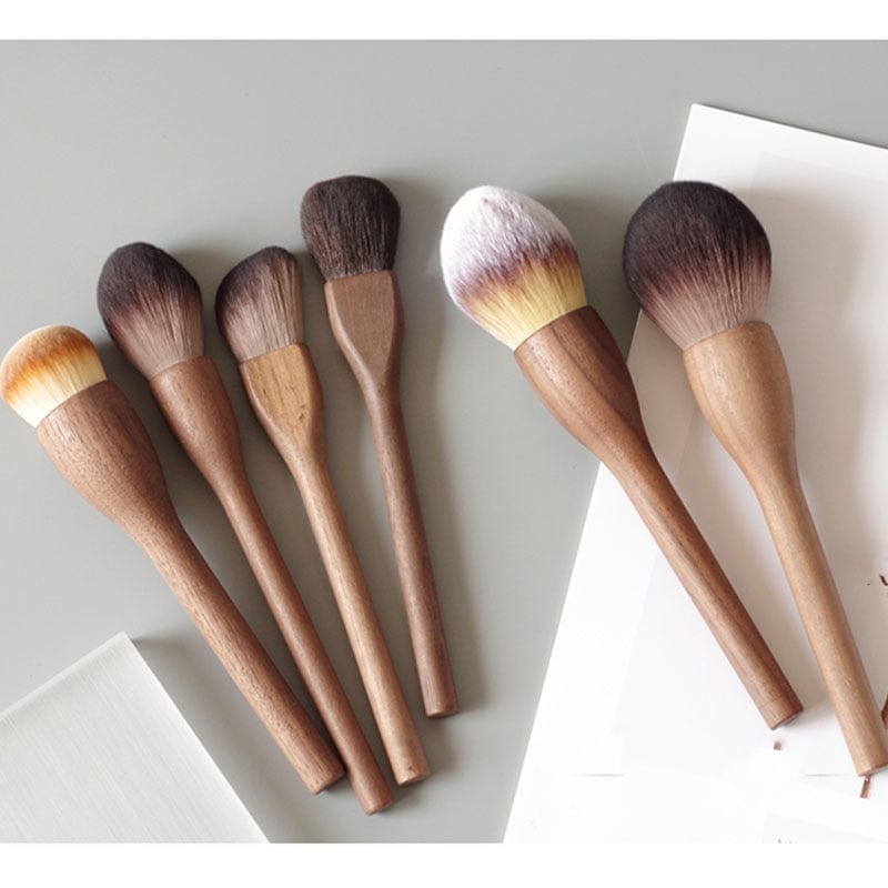 Makeup Brush with Wood Handle