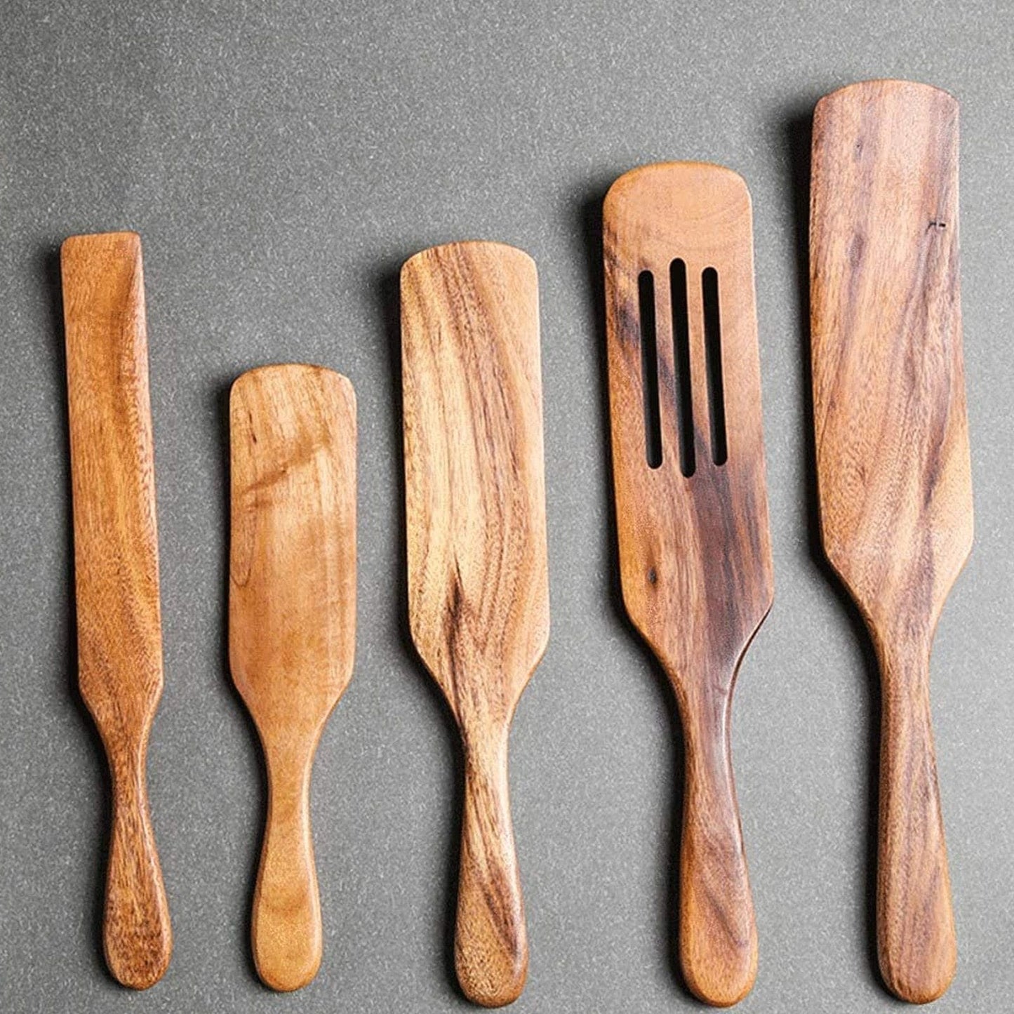 Teak Wood Spurtle Set